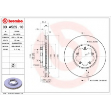 09.A529.10 BREMBO Тормозной диск