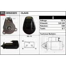 DRS3320 DELCO REMY Стартер