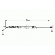 1 987 482 265 BOSCH Трос, стояночная тормозная система