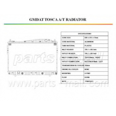 PXNDC-032 Parts mall Радиатор, охлаждение двигателя