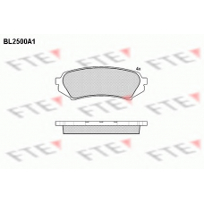 BL2500A1 FTE Комплект тормозных колодок, дисковый тормоз
