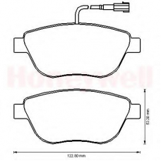 573172B BENDIX Комплект тормозных колодок, дисковый тормоз