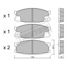 926.0 TRUSTING Комплект тормозных колодок, дисковый тормоз