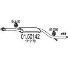 01.50142 MTS Глушитель выхлопных газов конечный
