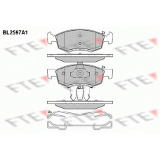 BL2597A1 FTE Комплект тормозных колодок, дисковый тормоз