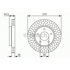 0 986 479 U40 BOSCH Тормозной диск