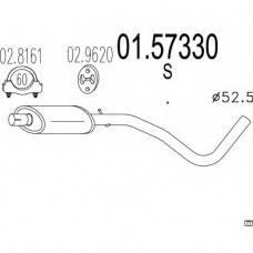 01.57330 MTS Средний глушитель выхлопных газов