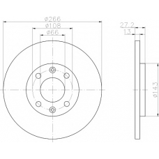 8DD 355 105-741 HELLA PAGID Тормозной диск