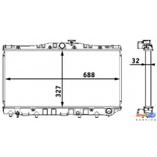 8MK 376 708-181 HELLA Радиатор, охлаждение двигателя