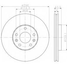 MDC2196 MINTEX Тормозной диск