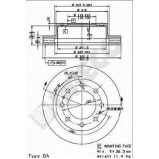 BS 8457 BRECO Тормозной диск