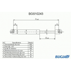 BGS10243 BUGIAD Газовая пружина, крышка багажник