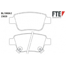 BL1960A2 FTE Комплект тормозных колодок, дисковый тормоз