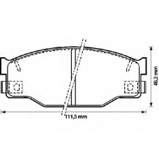 572227B BENDIX Комплект тормозных колодок, дисковый тормоз