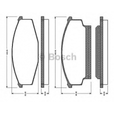 0 986 TB2 584 BOSCH Комплект тормозных колодок, дисковый тормоз