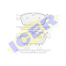 182105 ICER Комплект тормозных колодок, дисковый тормоз