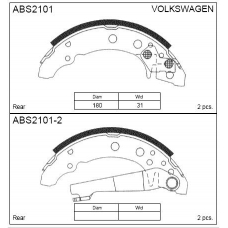 ABS2101 Allied Nippon Колодки барабанные