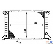 8MK 376 720-201 HELLA Радиатор, охлаждение двигателя