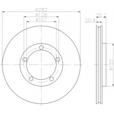 8DD 355 100-011 HELLA PAGID Тормозной диск