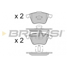 BP3301 BREMSI Комплект тормозных колодок, дисковый тормоз