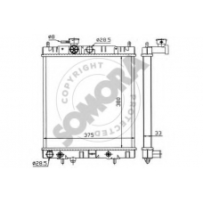190841 SOMORA Радиатор, охлаждение двигателя