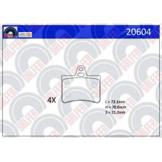 20604 GALFER Комплект тормозных колодок, дисковый тормоз