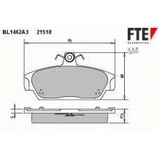 BL1462A3 FTE Комплект тормозных колодок, дисковый тормоз