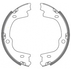Z4673.00 WOKING Комплект тормозных колодок, стояночная тормозная с