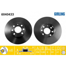 6040433 GIRLING Тормозной диск