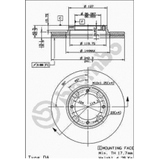 09.5004.10 BREMBO Тормозной диск