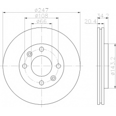 8DD 355 101-791 HELLA PAGID Тормозной диск