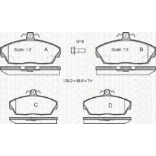 8110 17012 TRIDON Brake pads - front