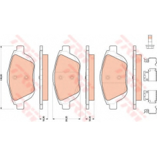 GDB1819 TRW Комплект тормозных колодок, дисковый тормоз
