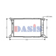 250270N AKS DASIS Радиатор, охлаждение двигателя