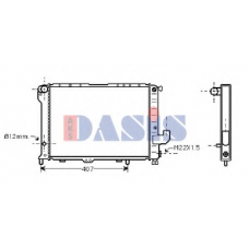 080430N AKS DASIS Радиатор, охлаждение двигателя