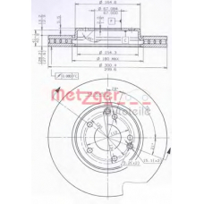 24904 METZGER Тормозной диск