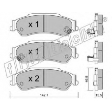 738.0 fri.tech. Комплект тормозных колодок, дисковый тормоз