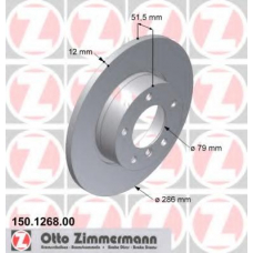 150.1268.00 ZIMMERMANN Тормозной диск