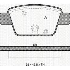 8110 15018 TRIDON Brake pads - rear