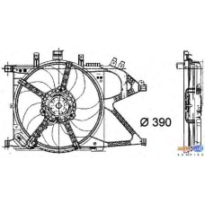 8EW 009 157-441 HELLA Вентилятор, охлаждение двигателя