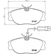 8DB 355 018-181 HELLA PAGID Комплект тормозных колодок, дисковый тормоз