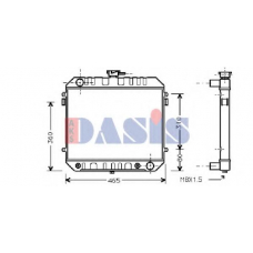 150090N AKS DASIS Радиатор, охлаждение двигателя