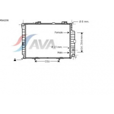 MSA2208 AVA Радиатор, охлаждение двигателя