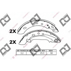 BS1126 DJ PARTS Комплект тормозных колодок