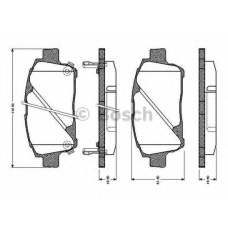 0 986 TB2 367 BOSCH Комплект тормозных колодок, дисковый тормоз