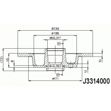 J3314000 NIPPARTS Тормозной диск