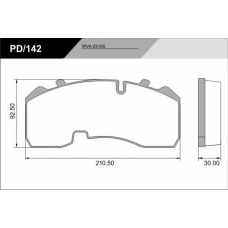 PD/142_HD PRO FRAS-LE Комплект тормозных колодок, дисковый тормоз