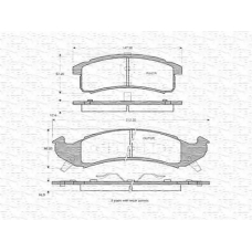 363702160831 MAGNETI MARELLI Комплект тормозных колодок, дисковый тормоз