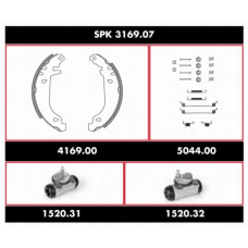 SPK 3169.07 ROADHOUSE Комплект тормозов, барабанный тормозной механизм