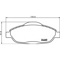 8DB 355 013-911 HELLA Комплект тормозных колодок, дисковый тормоз